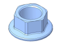 DADO FLANGIATO M12X1.25 ES15
